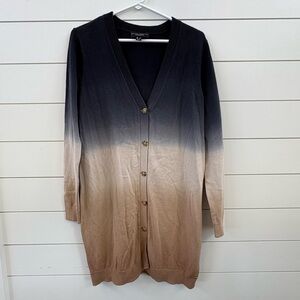 Susan Graver Ombre Cardigan - Black and Brown